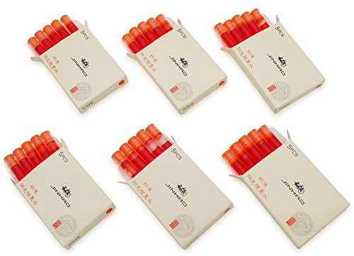 30pcs JINHAO Ink Cartridges Fountain Pen Refills for JINHAO and Baoer Pen Standard Size (Sunny Orange)