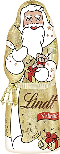 Lindt Schokolade Santa Glamour Edition | 27 x 70 g | Weihnachtsmann aus feinster Alpenvollmilchschokolade im Glamour Design | Weihnachtsmann | Schokoladen-Geschenk | Weihnachtsschokolade
