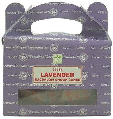 Caja de 24 conos de incienso Backflow Lavanda | Satya Sai Baba