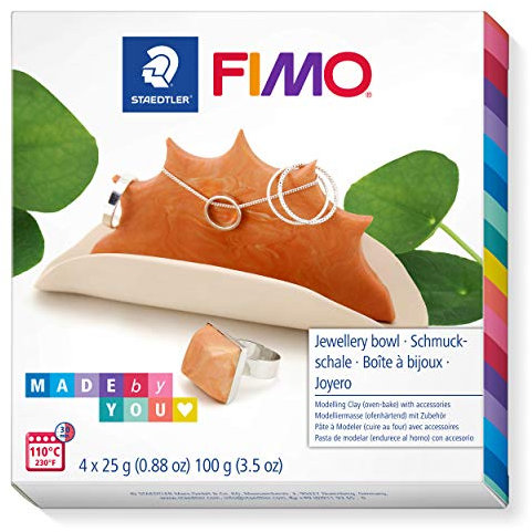 STAEDTLER FIMO Soft DIY-Set „ Schmuckschale“ im Boho Nature Style mit Anleitung und Zubehör, ofenhärtende Modelliermasse für kreative Objekte MADE by YOU, 8025 DIY5
