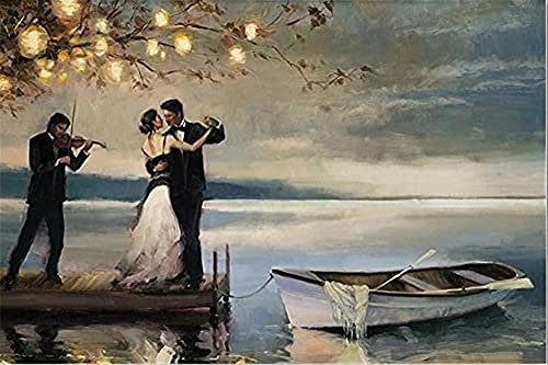 DIY 5D Diamond Painting Full drill Kit Große Tanzendes Paar Diamant Gemälde Erwachsene Crystal Strass Stickerei Kreuzstich Mosaik Leinwand Handwerk für Home Wall Decor Round_Drill_60x80cm