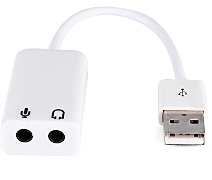 Agatige Adaptador de Audio de Tarjeta de Sonido USB, Adaptador de Conector de Audio a USB 7.1 para PC, portátiles, Equipos de Escritorio, Plug and Play, sin Necesidad de Controladores