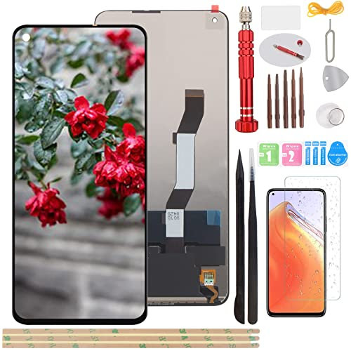 YHX-OU Schermo LCD completo per Xiaomi Mi 10T 5G Mi 10T Pro 5G Schermo LCD Display Set Digitalizzatore Touch Screen Ricambio + Strumento + Vetro Temperato (Nero)
