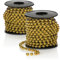 com-four® 2X Perlengirlande für den Weihnachtsbaum - Christbaumschmuck Perlenband - Weihnachtsdekoration - Hochzeitsdekoration - goldfarben 20 m