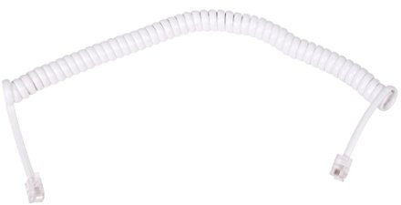 Lulaxy Lulaxy(R) 1,5 M 4,9 Ft Blanco Extensible RJ9 4P4C Cable Espiral