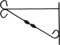 DIVCHI Pack of 1 Garden Hanging Basket Metal Wall Bracket - Twisted - UP to 12 Baskets (12-Inch, Black)