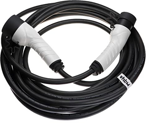 vhbw Ladekabel Typ 2 zu Typ 2 kompatibel mit Opel Rock-e, Movano Electric, Rocks Elektroauto, 1-phasig, 32 A, 7 kW, 10 m