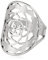 TEAMER Resizable Lotus Ring Edelstahl Semikolon Ring Yoga Meditation Om Symbol Ring Inspirierender Schmuck für Frauen Teenager Mädchen (Lotus 5-Silber)