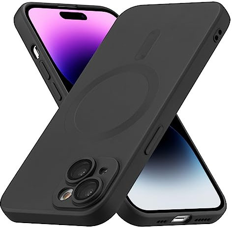 ZCDAYE Case for iPhone 14, iPhone 14 (6.1 inches) Phone Case Compatible with Wireless Charging,Slim Soft Shockproof Protective Cover Case for iPhone 14 (6.1 inches) - Black