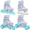 RAVEN 4in1 Inline Skates Triskates Rollschuhe Schlittschuhe Inliner für Kinder Mädchen verstellbar (Isla Violet, 30-33 (18,5cm-20,5cm))