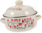 GOOHOCHY Pentola Smaltata Vintage con Coperchio Pentola per Stufato Zuppa Pentola Da Cucina con Maniglie Doppie per Uso Domestico Cottura Tradizionale