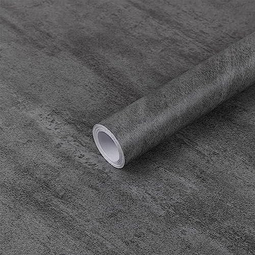 Hode Papel Pintado Autoadhesivo 30x300cm, Gris Papel de Pared Decorativo PVC Pegatina, Vinilo Adhesivo Muebles Impermeabl para Cocina Encimeras, Dormitorio, Baño Pared