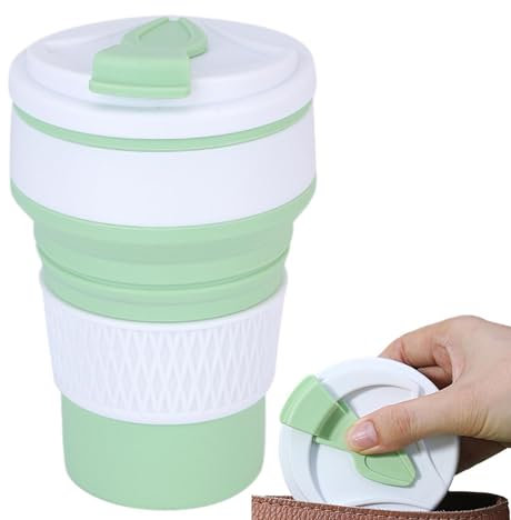 Anloximt Tasses Gobelet Pliable Silicone Retractable Mug De Voyage Tasse Camping Cafe, Tasse A Cafe Réutilisable Pliante Tasse Voyage Tasse À Café Portable Mugs Voyage, pour Le Camping en Plein Air
