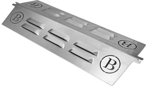 BABOSSA® Parafango ignifugo – ricambio per Broil King Baron & Crown – stabilizzato in titanio con acciaio inox V4A | Copertura bruciatore | Guida aromatica | Made in Germany