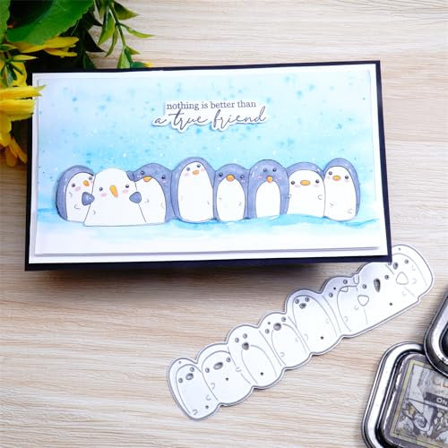 Kokorosa Stanzformen für Kartenherstellung, Pinguine, Metall-Stanzformen, Kunstbedarf, Scrapbooking, Stanzformen zum Basteln, geeignet für Party, Hochzeit, Urlaub usw