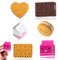 Radiergummi Set für Milchkekse, 6 Stücke Nette Kawaii Milch Cookies Keks Radiergummis, Box verpackt Farbige Bleistift Radierer für präzises Radieren, für Schule Hause Bürobedarf Schreibwaren