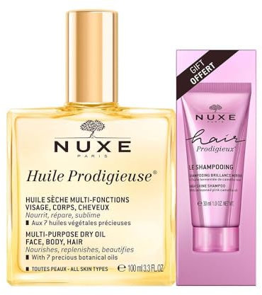 Nuxe Huile Prodigieuse 100 ml + Hair Prodigieux Le Shampoo Brillance Miroir 30 ml Offert
