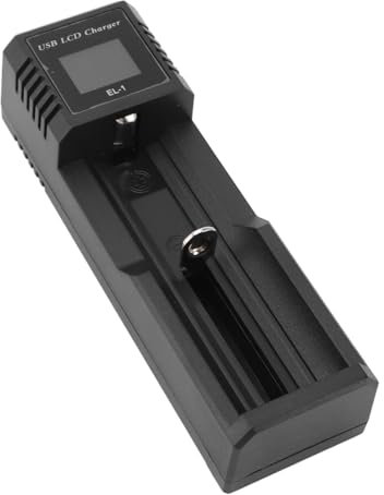 LCD-Display, USB 5 V Tragbares Lithium-Akku-Ladegerät für 10440 14500 16340 17500 17650 18500 20700 25500 mit AA AAA C SC F6 IMR INR NCR 1,2 V Ni MH Ni Cd Akku