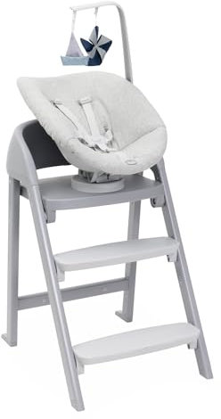 Chicco Crescendo Lite con Sdraietta, Sedia Evolutiva con Sdraietta Neonati Reclinabile, Seggiolone 6-36 Mesi, Sedia Bambino 36 Mesi-40 kg, Sedia Adulto Fino a 99 Anni, Poggiapiedi Incluso, Compatto