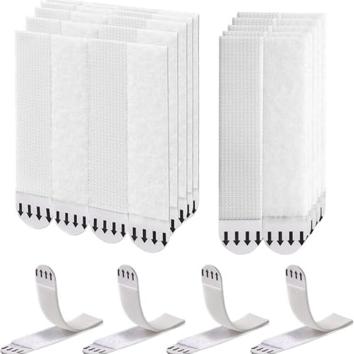 QOCUILC 24 Strisce Adesive Muro Appendi Quadri Senza Chiodi Strisce Adesive Multiuso per Decorazioni Casa Strisce Adesive Fissaggio Cornici Quadri Accessori Decorativi Muro