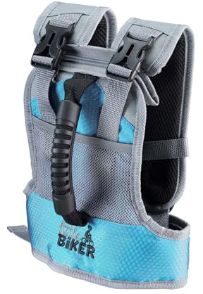 Little Biker Kinder Lernhilfe, Weste mit Griff, Fahrradfahren Lernen, Laufrad, Inline-Skaten, Skifahren, Eislaufen, Rollschuhlaufen, verstellbar (Soft Blue)