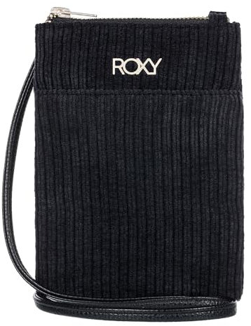 Roxy Damen-Handytasche, Cord, gehäkelt, gewebt, Tasche, Reisen, Strand, Urlaub, Anthrazit