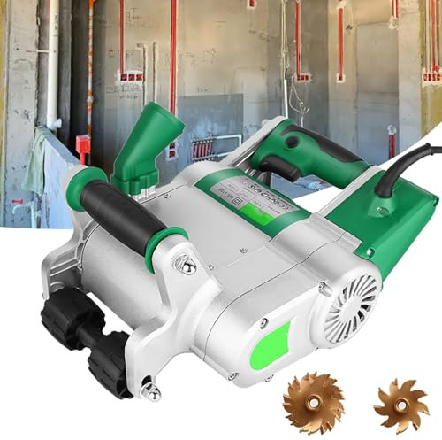 Elektrischer Wandfräser, Wandnutschneidemaschine, Wandschlitzmaschine aus Aluminiumlegierung, 25- und 35-mm-Klingen, Zementsand-Ziegelschneider for Klempner und Elektriker