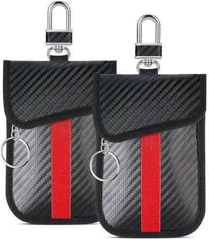 LAFEGIFT Keyless Go Schutz, 2 Stück Autoschlüssel Schutz Keyless, RFID Blocker Autoschlüssel Tasche für alle KFZ aus EU, Amerika und Asien