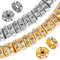 Ouligay 400 Stück Zwischenperlen für Armbänder Metall Zwischenperlen Spacer Strass Perlen zum Auffädeln 8mm Rondelle Metallperlen Spacer Beads Zwischen Perlen für Armbänder Ohrringe Halskette Schmuck