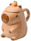 Taza de Café Capibara con Tapa – Taza 3D de 450ml para Café (Marrón), Regalo Divertido para Niños y Niñas – para Escuela, Oficina y Familia