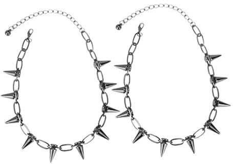 minkissy 2 Stück Punk Halskette Punk Kette Trendige Halsketten Für Gothic Herren Accessoires Schmuck Halskette Für Mädchen Halsketten Für