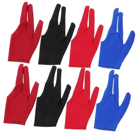 MUSISALY 8Stücke Teiliges Handschuh Set für Yoyo Tricks Atmungsaktive rutschfeste Finger Weinrot für Anfänger und Erfahrene Spieler