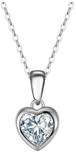 Suzan Gold® 925 Silber Herz-Zirkonia-Kette vergoldet für Damen | Zarte Halskette Liora mit funkelndem Herzanhänger – romantischer & wasserfester Schmuck | Stilvolles Geschenk für Frauen