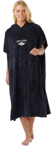 Rip Curl Unisex Classic Surf Kapuzenhandtuch, Schwarz/gebrochenes Weiß, Einheitsgröße