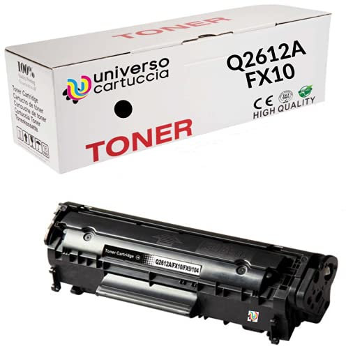 Universocartuccia® Tonerkartusche Q2612A, kompatibel mit Canon FX10 und HP Laserjet-Druckern: 1010, 1012, 1015, 1018, 1020, 1020 Plus, 1022, 1022N, 1022NW, 3015, 3020, 3030, 3050, 3052, 3055