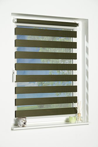 K-home Klemmfix Doppelrollo Andorra ohne Bohren Grün 120 cm x 150 cm (B x L)
