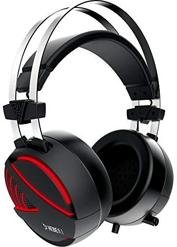 GAMDIAS Gaming Headset mit USB / 3,5-mm-Buchse, Spiel-klasse 40mm Treiber, Inline-Fernbedienung und RGB-Streaming-Beleuchtung (HEBE E1), SCHWARZ