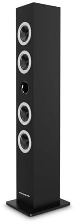 THOMSON DS120CD - Torre Multimedia (Sistema 2.0, Reproductor de CD, Bluetooth, 60 W, Pantalla LED, USB, Ranura SD) Negro