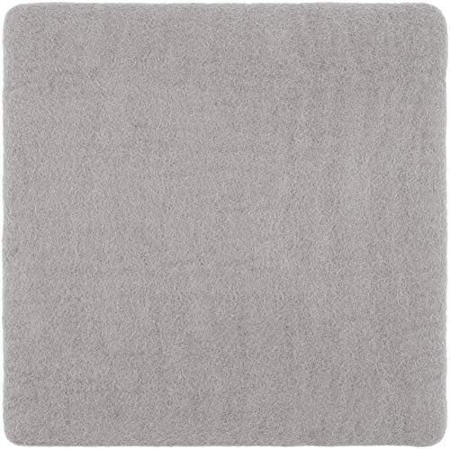 myfelt Flache Filz Sitzauflage, Filz Stuhlauflage - Luis - quadratisch, 36x36 cm, Grau