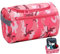 Uhat Hanging Travel Toiletry Bag Gym Shower Wash Shaving Bag Large Capatity Cosmetic Organizer with Handle for Men Women (Red Camouflage)