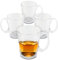 Teeglas mit Henkel 250 ml - 4er Set - Glas Becher Trinkglas Latte Macchiato Kaffee Tasse