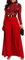 VERWIN Patchwork Overlay Embellished Plain Women's Jumpsuit High-Waist Woman Romper (Large, Red Sequin)
