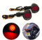 JMTBNO Motorrad Blinker LED Aluminium Bullet Miniblinker Lauflicht Rücklichter Rote Lampenanzeige M10 Wasserdicht Universal 12V für Cruiser Chopper Bobber Cafe Racer Retro Custom Projekt
