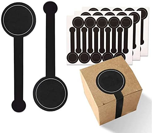 Exbrith 200 Stück Geschenkaufkleber Handmade, Lange Versiegelungsaufkleber, Marmeladen Etiketten, für Verpacken von Keksen, Bonbons, Donuts, zum Verpacken von Kleinen Geschenken oder Ornamenten