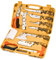 KNINE OUTDOORS Juego de cuchillos de caza con mango amarillo, juego de procesador portátil de carnicero, 12 piezas