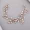 Chargances Bridal Crystal Hair Vine Wedding Rose Gold Rhinestone Headband Fashion Bride Hair Vine Wedding Prom Flower Girl Hair Accessories for Women and Girls (Rose Gold)
