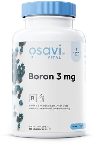 Osavi Boron 3 mg – 120 Vegan Capsules | Essential Trace Mineral for Bone Health & Hormonal Balance | Supports Metabolism | Clean Label | Vegan–Friendly