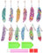 Ashuxxn 12 Stück 5D Lesezeichen Diamond Painting Set Diamond Painting Feather Lesezeichen Kinder Bookmark Diamond Painting Anhänger Feder Diamond Painting Bookmark Für Lesezeichen DIY Handwerk