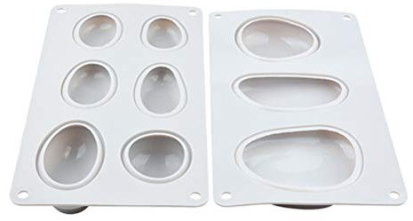 Moule de Cuisson, Moule à Gâteau en Forme de Galet en Silicone Antiadhésif Efficace Résistant aux Hautes Températures pour la Cuisine (Blanc)