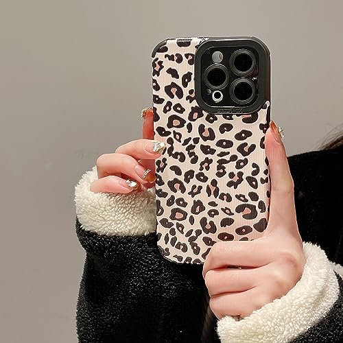 FIFTHAVE Handyhülle Kompatibel mit iPhone 15 pro Leopard Muster Hülle Ultra Dünn Schutzhülle Weiche Silikon Case Cover Ästhetisch Niedlich Stoßfest Bumper für iPhone 15 pro 6.1'' Leopard